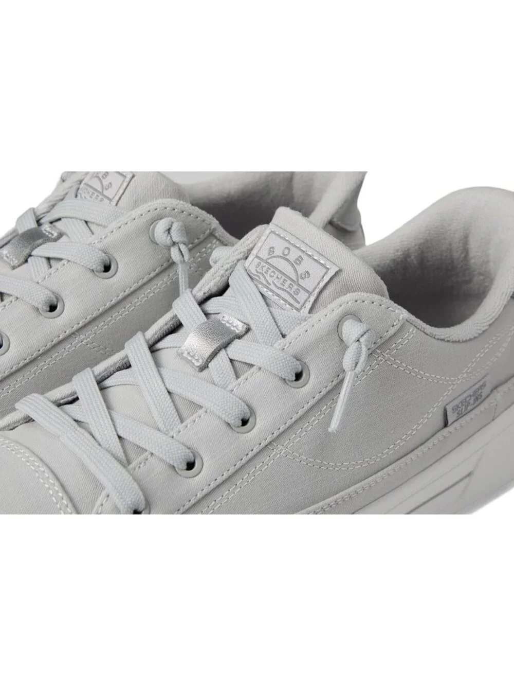 Women's Light Grey Tennis Shoes Classic Pull On Low Top Athletic Running Sneaker